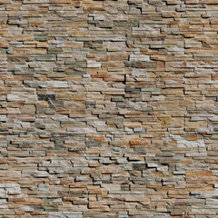 Seamless stone texture of stacked thin marble slabs wall cladding