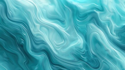 Obraz premium Abstract Fluid Patterns in Shades of Turquoise and Aqua with Soft Curves and Dynamic Swirls Creating a Serene Visual Experience for Artistic Projects