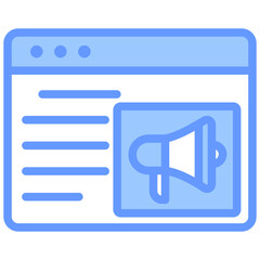 Advertisement Blue Icon