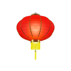 Obraz premium Lanterns in Chinese new year day festival. 3D rendering with clip path.
