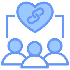 Public Relation Blue Icon