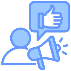 Influencer Blue Icon