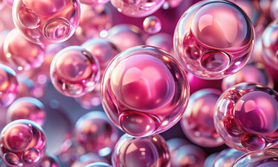 Pink soap bubbles: illusions, dreams and fragility of beauty