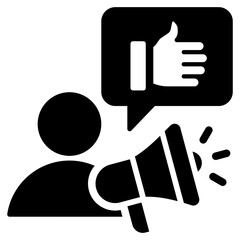 Influencer Glyph Icon