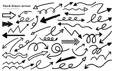 シンプル手描き矢印｜デザインに馴染むイラスト素材
