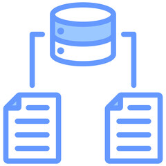Data Modeling Blue Icon