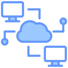 Distributed Computing Blue Icon