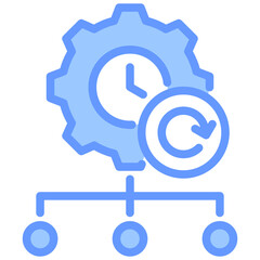 Realtime Processing Blue Icon