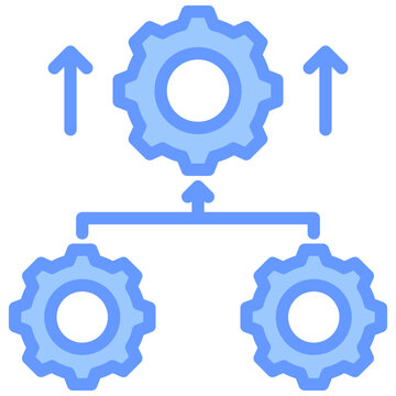 Parallel Processing Blue Icon