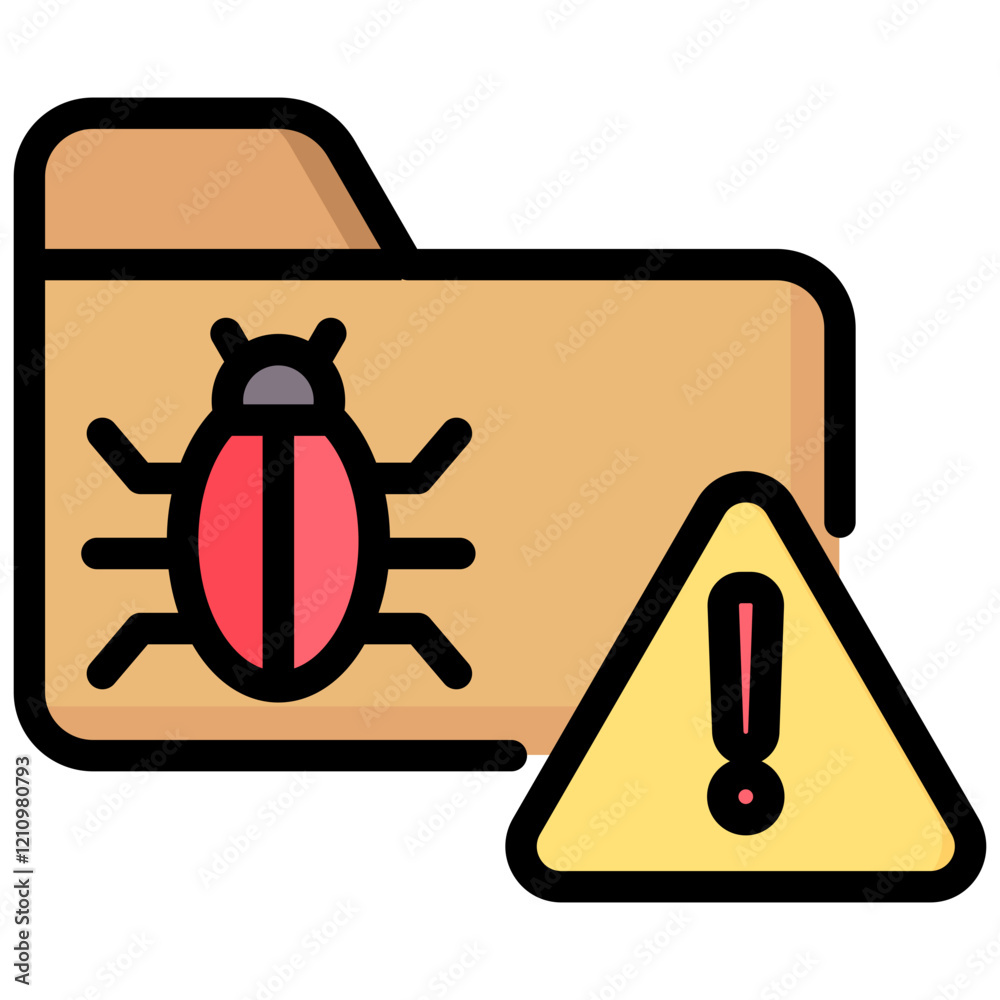 Aufkleber debugging outline color icon