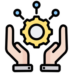 Resource Management Outline Color Icon