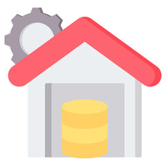 Data Warehousing Flat Icon