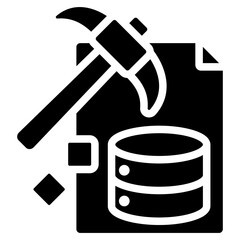 Data Mining Glyph Icon