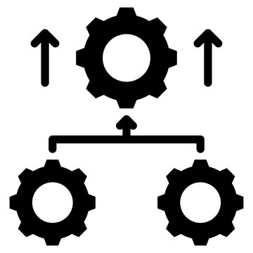 Parallel Processing Glyph Icon
