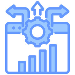 Data Driven Decision Making Blue Icon