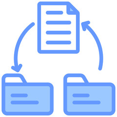 Data Migration Blue Icon