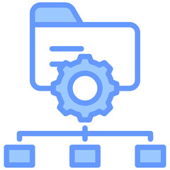Data Architecture Blue Icon