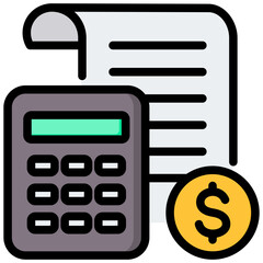 Account Payable Outline Color Icon