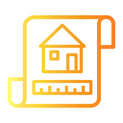house Line Gradient Icon