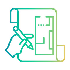 architecture Line Gradient Icon