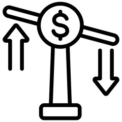 Variable Cost Outline Icon