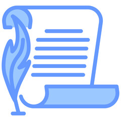 Manuscript Blue Icon