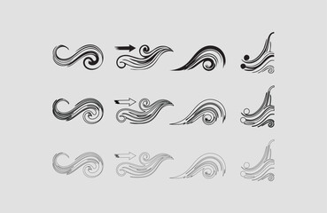 Arrow Icon Designs for Web and Graphic Projects Unique Minimalist Arrow and Circular Icon Set for UI Design