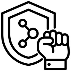 Subsidiary Right Outline Icon