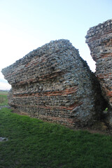 Fototapeta premium Burgh Castle, Norfolk, England, October 26, 2020, Views from Burgh Castle
