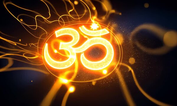 Sacred Om symbol meditation and mindfulness
