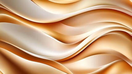Obraz premium Abstract Gold and White Wave Pattern Design