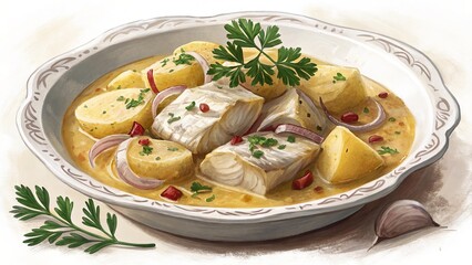 Savoring baccala alla vicentina a culinary journey of salted cod stew in northern italy's cozy kitchens