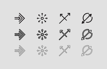 Vector Arrow Icons for Professional Use 