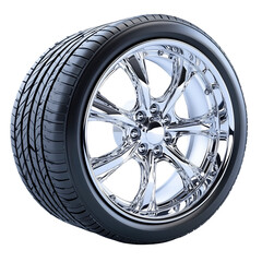 Obraz premium Premium Chrome Rim with Touring Tire