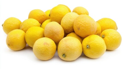 A pile of ripe, yellow lemons with textured skins, Each lemon exuding a tangy aroma