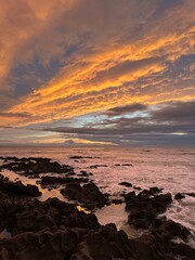 sunset over the ocean