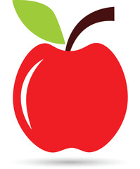 Red Apple Icon, Perfect for Educational or Healthy Living Theme.