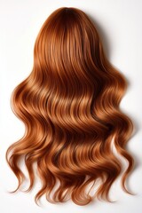 Fototapeta premium Curly brown hair isolated on white background