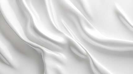 Obraz premium White silk fabric drapes, studio shot, clean background, mockup