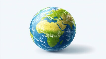 Fototapeta premium World Earth day concept. Illustration of the green planet earth on a white background. earth day poster, banner, card