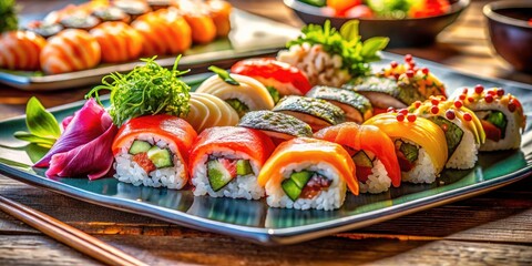 Authentic Japanese sushi artistry displayed; delicious food in intimate dining setting.