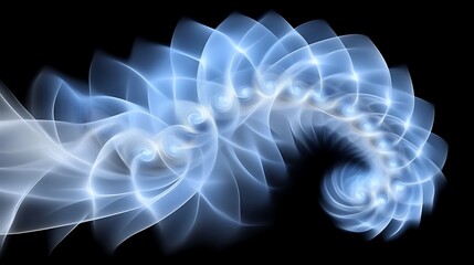 Obraz premium Abstract Blue Swirling Fractal Design