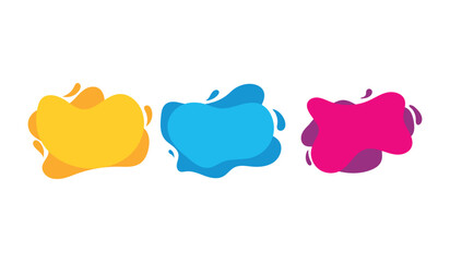 abstract liquid shape vector design template