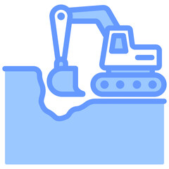 Excavation Blue Icon