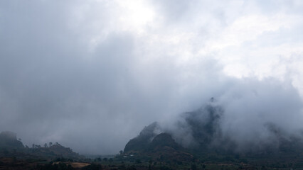 fog in the mountains of Tlayacapan, Mexico