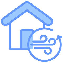 Ventilation Blue Icon