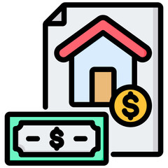 Budget Outline Color Icon