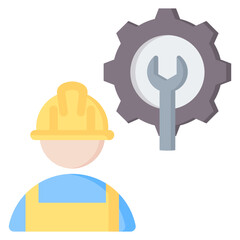 Engineer Flat Icon