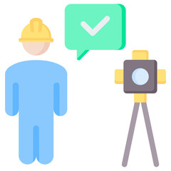 Surveyor Flat Icon