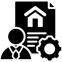 Project Manager Glyph Icon